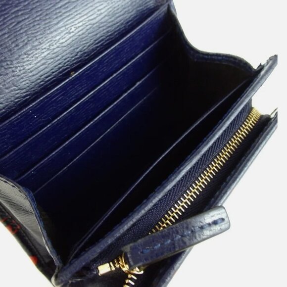 Gucci Blue and Red Polka Dot Wallet - Picture 6 of 11